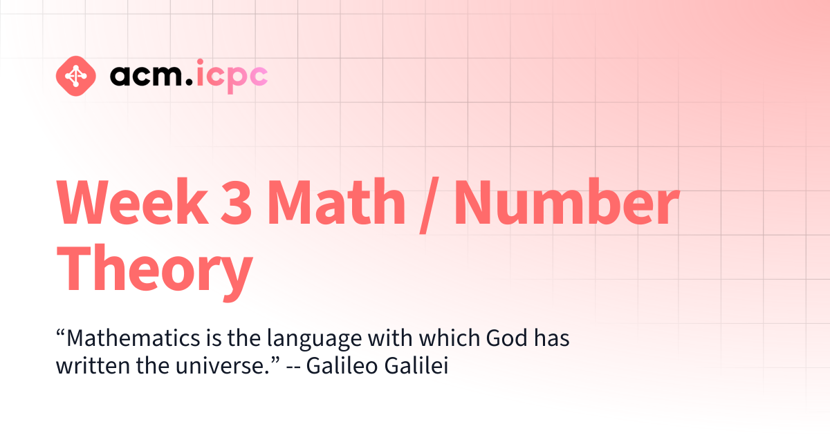 Week 3 Math / Number Theory | CP Gymnasium